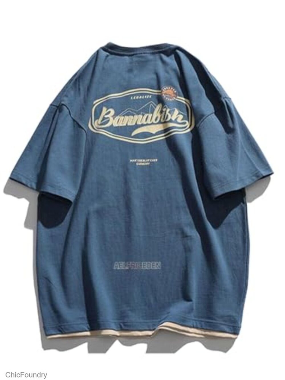 Men's Graphic Print Crew Neck Cotton Tee Streetwear Casual